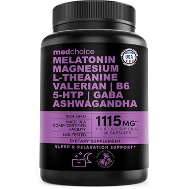 12-in-1 Melatonin Sleep Support capsules natural relaxation supplement for adults in Ghana
