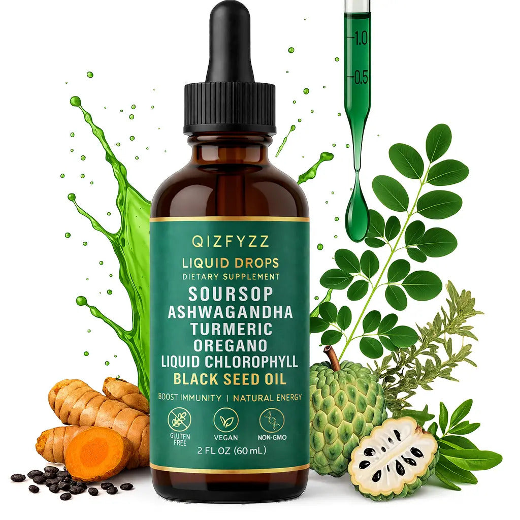 Qizfyzz Soursop Bitters liquid drops 10-in-1 herbal wellness supplement in South Africa

